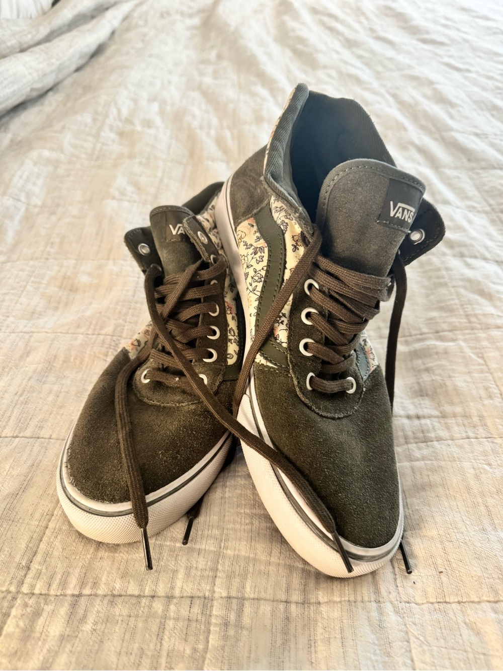 adidas Olive Green Canvas Low-Top Sneakers